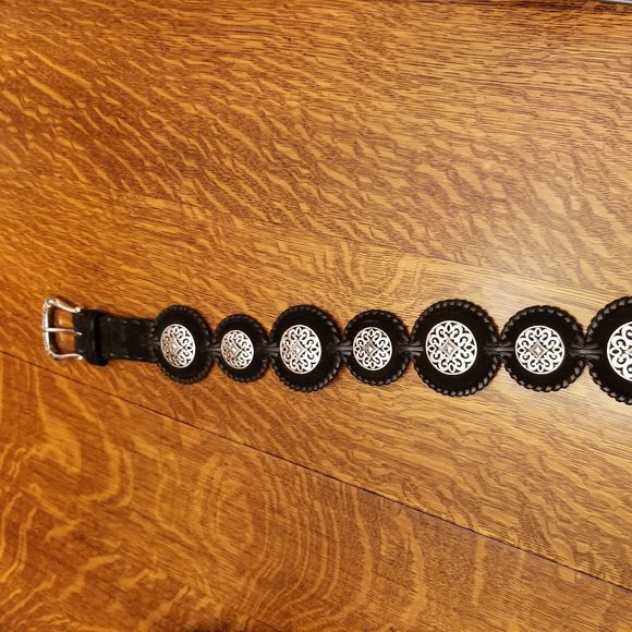 Brighton Suede Leather Belt Sz 40 - Picture 2 of 6